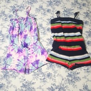 (2) piece girls size 5 rompers